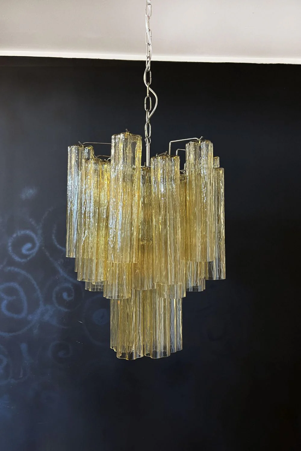 Amber Art Crystal Tube Chandelier - Image 12