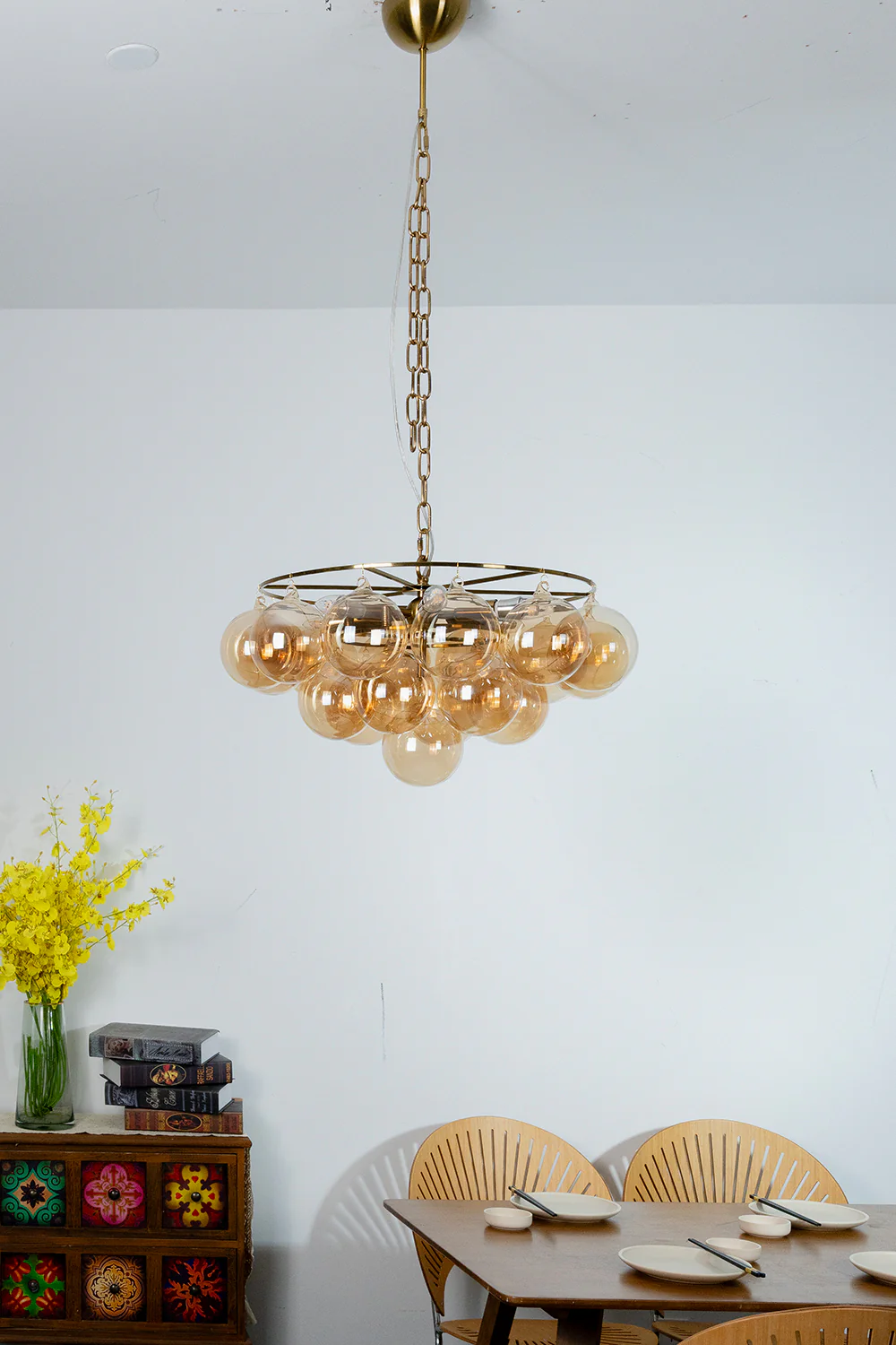 Amber Bubble Glass Chandelier - Image 12