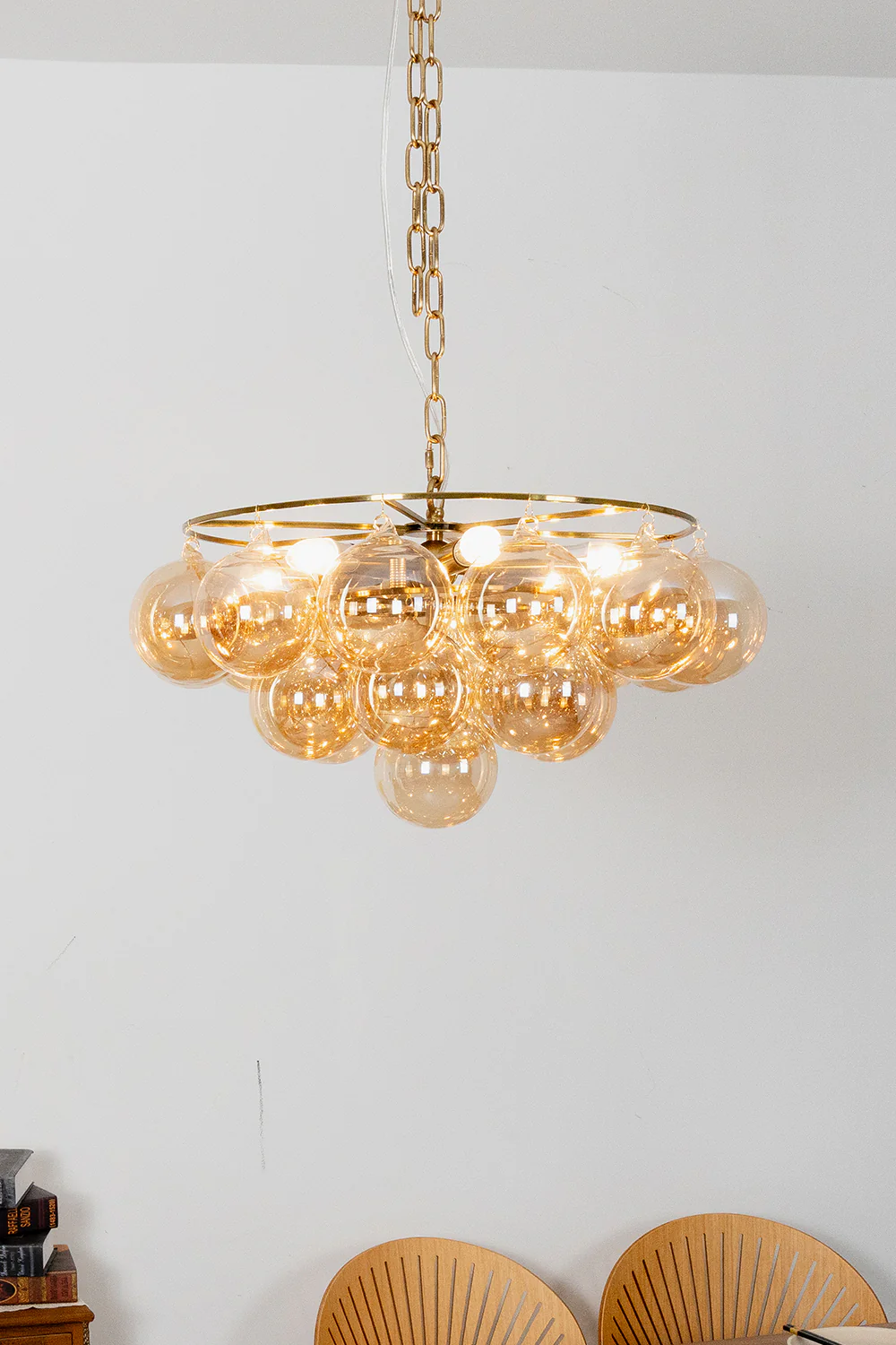 Amber Bubble Glass Chandelier - Image 14