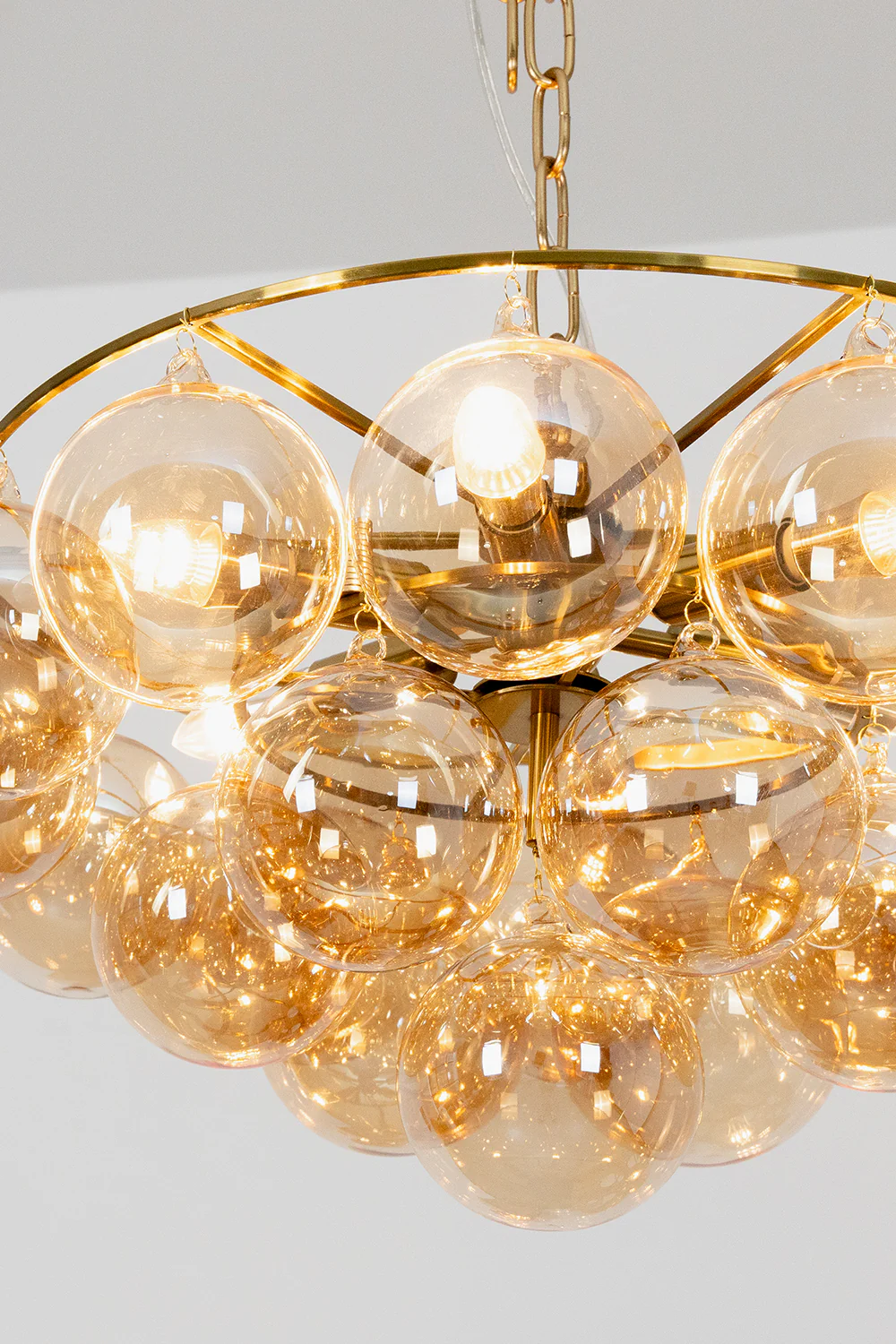 Amber Bubble Glass Chandelier - Image 17