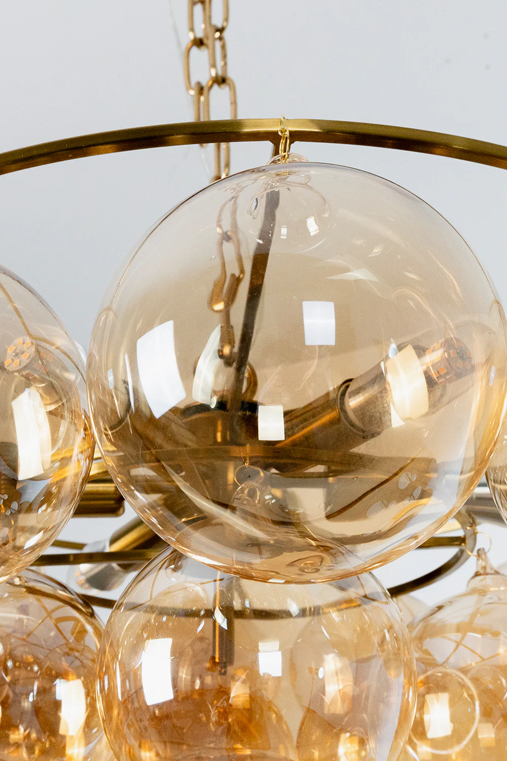 Amber Bubble Glass Chandelier - Image 20