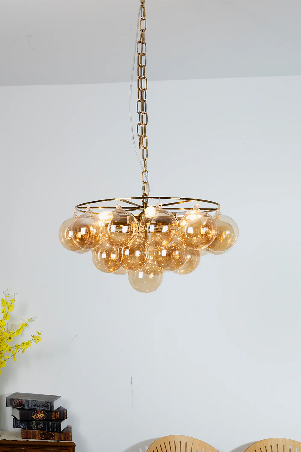 Amber Bubble Glass Chandelier - Image 21