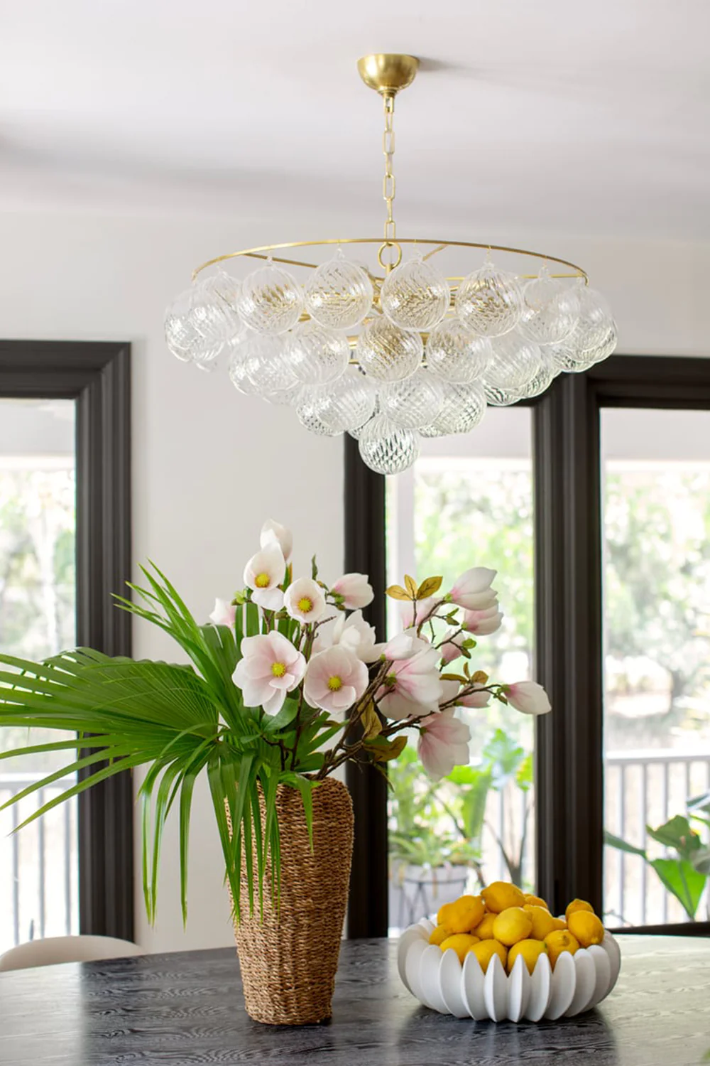 Amber Bubble Glass Chandelier - Image 7