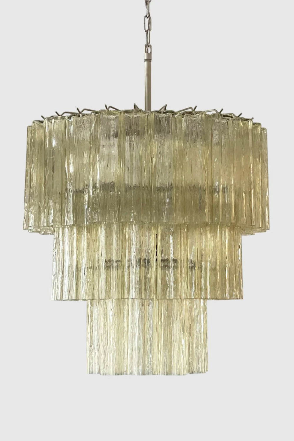 Amber Honey Art Glass Tube Chandelier - Image 12