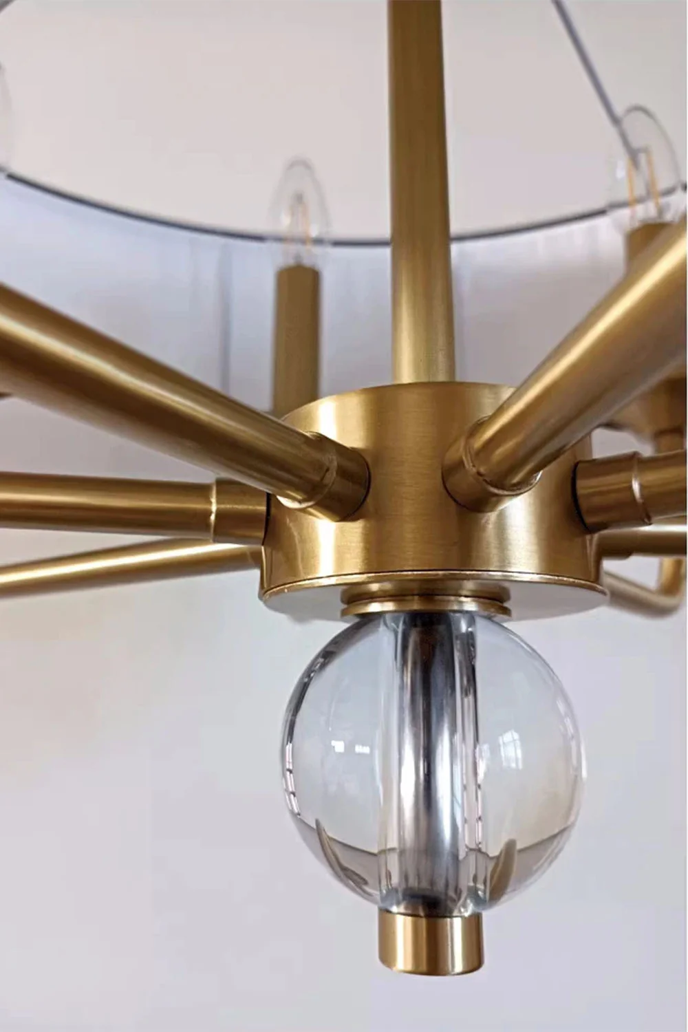American Brass Simple Chandelier - Image 11