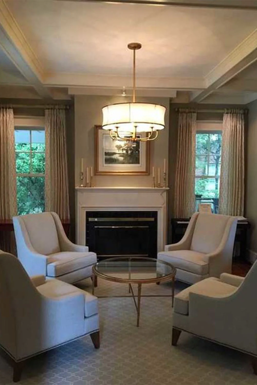 American Brass Simple Chandelier - Image 3