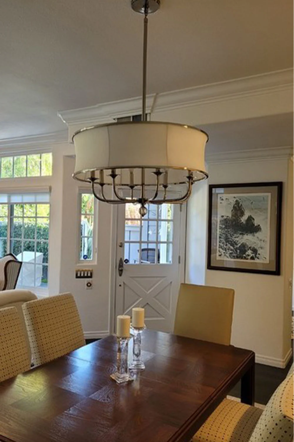 American Brass Simple Chandelier - Image 4