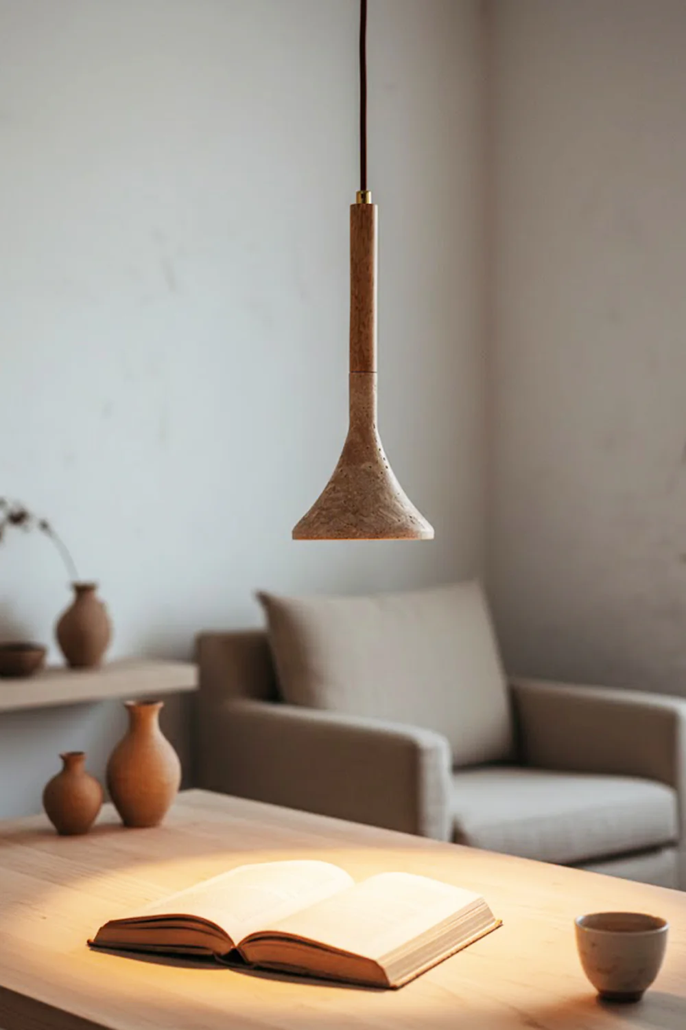 Aplomb Travertine Pendant Lamp - Image 17