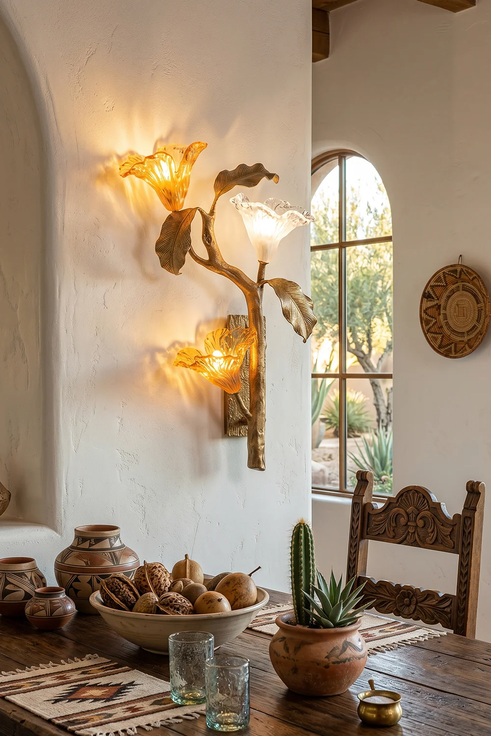 Arboreal Bloom Brass Wall Lamp - Image 6