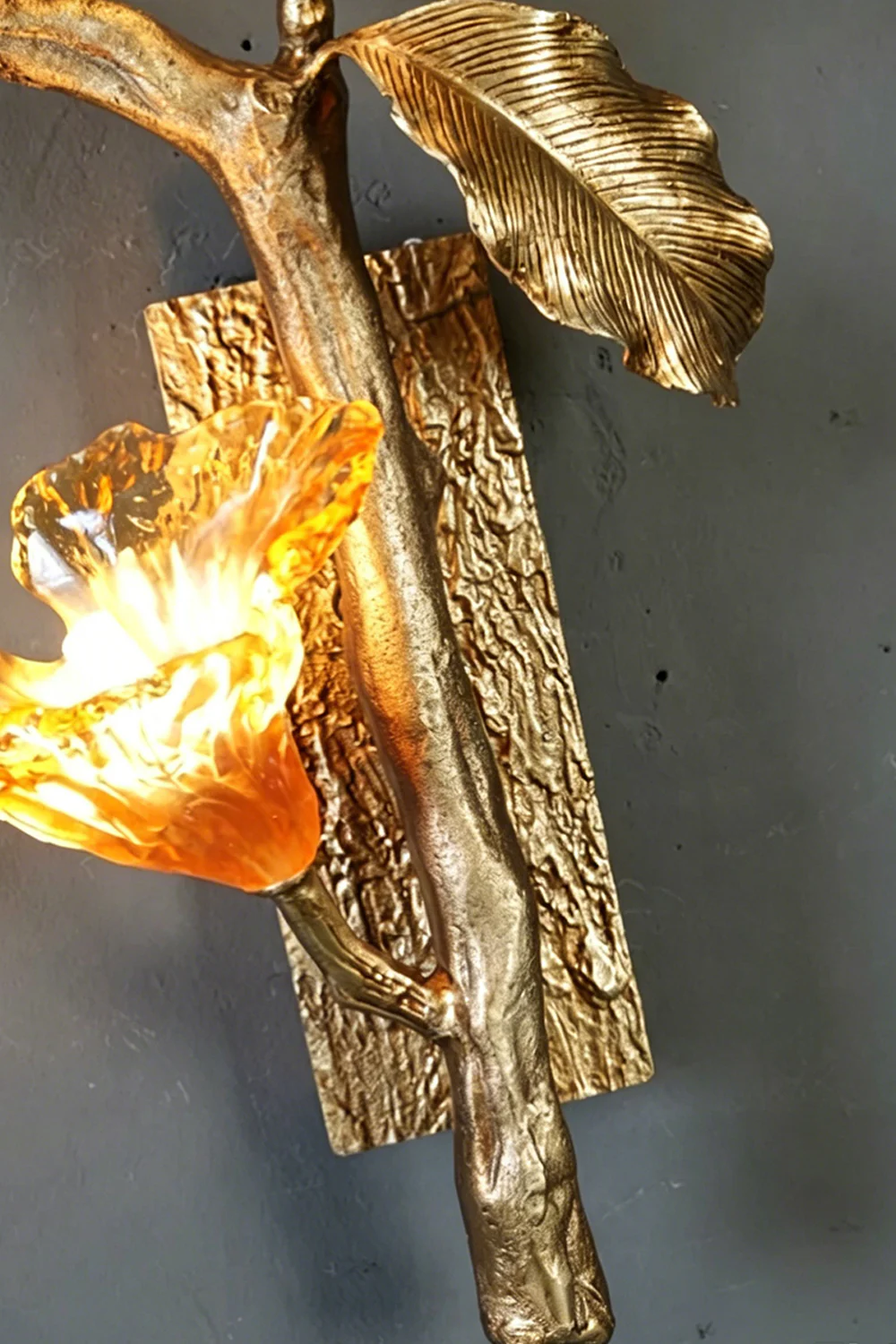 Arboreal Bloom Brass Wall Lamp - Image 7