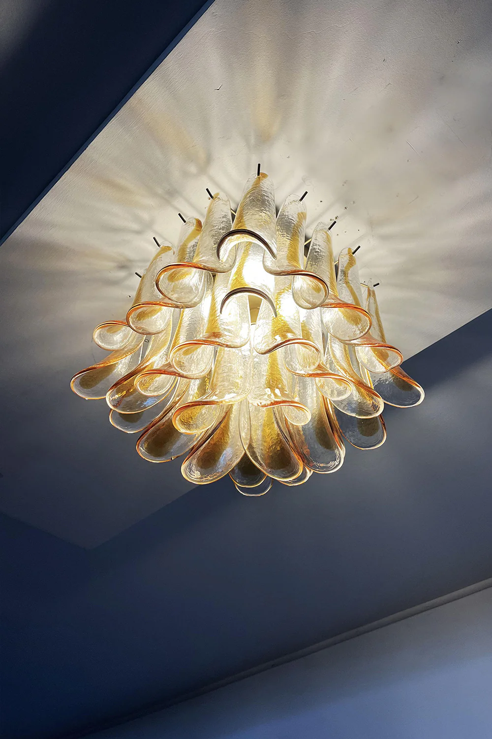 Art Amber Glass Petal Ceiling Light - Image 11