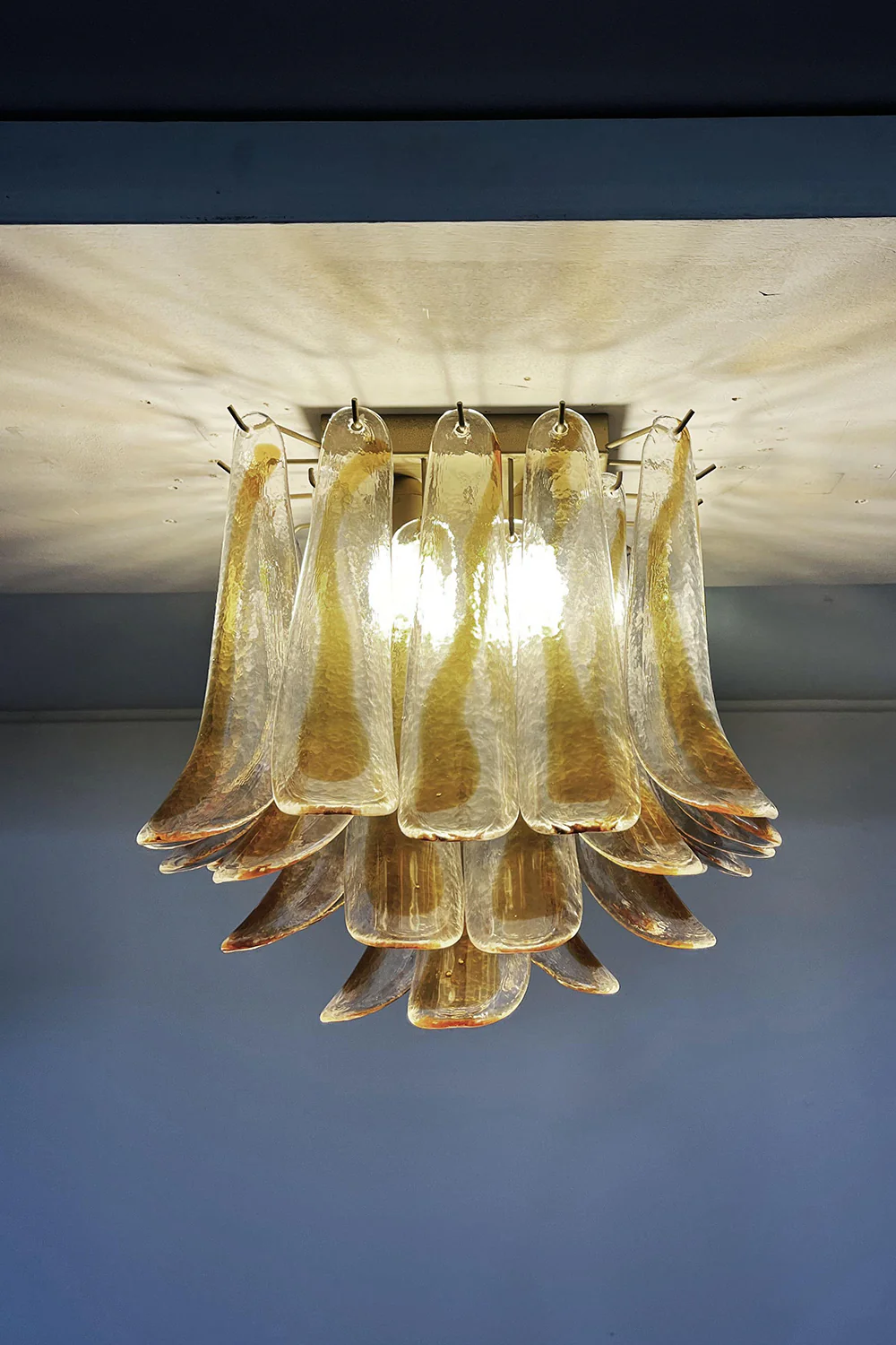 Art Amber Glass Petal Ceiling Light - Image 12
