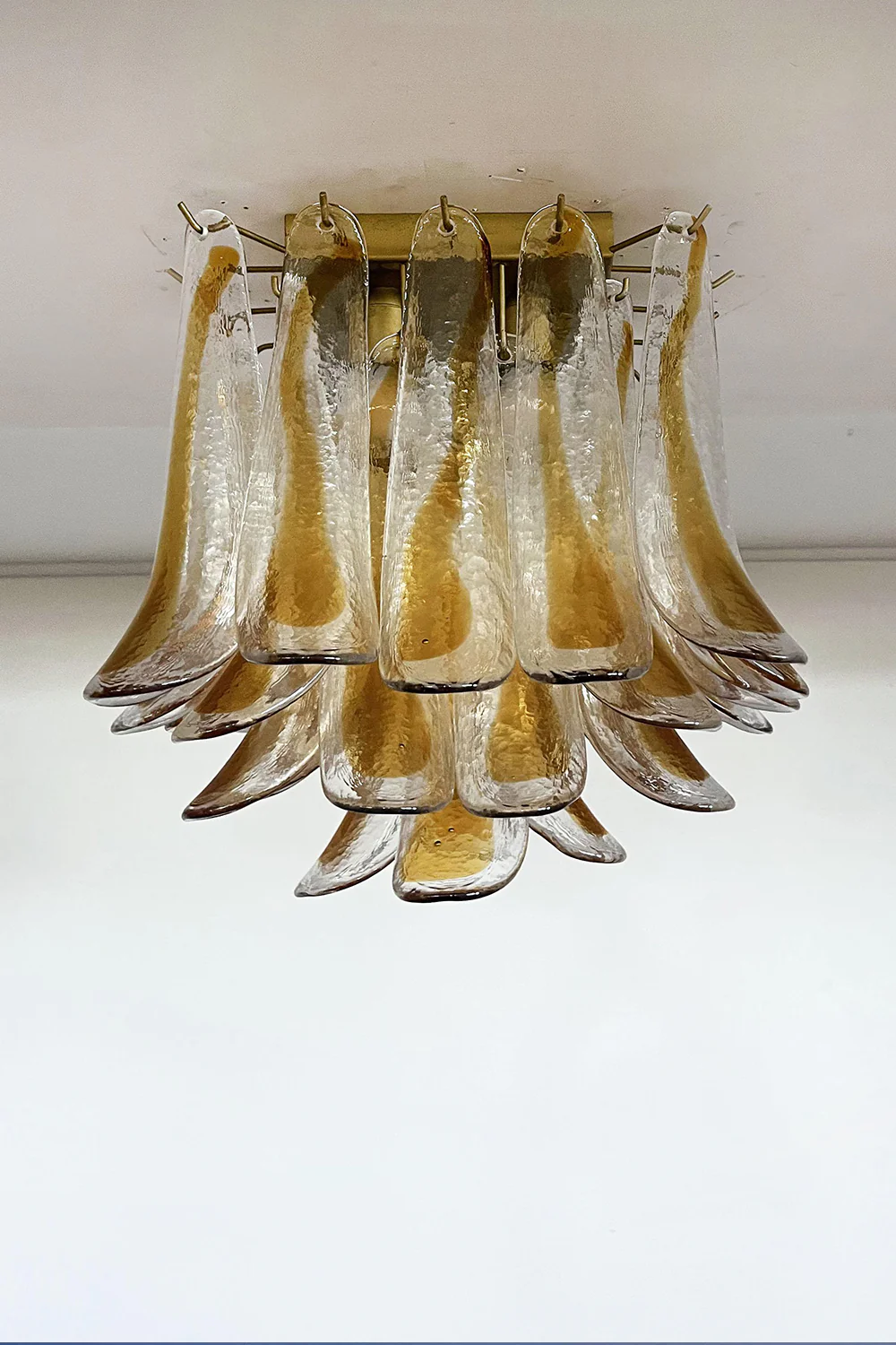 Art Amber Glass Petal Ceiling Light - Image 17