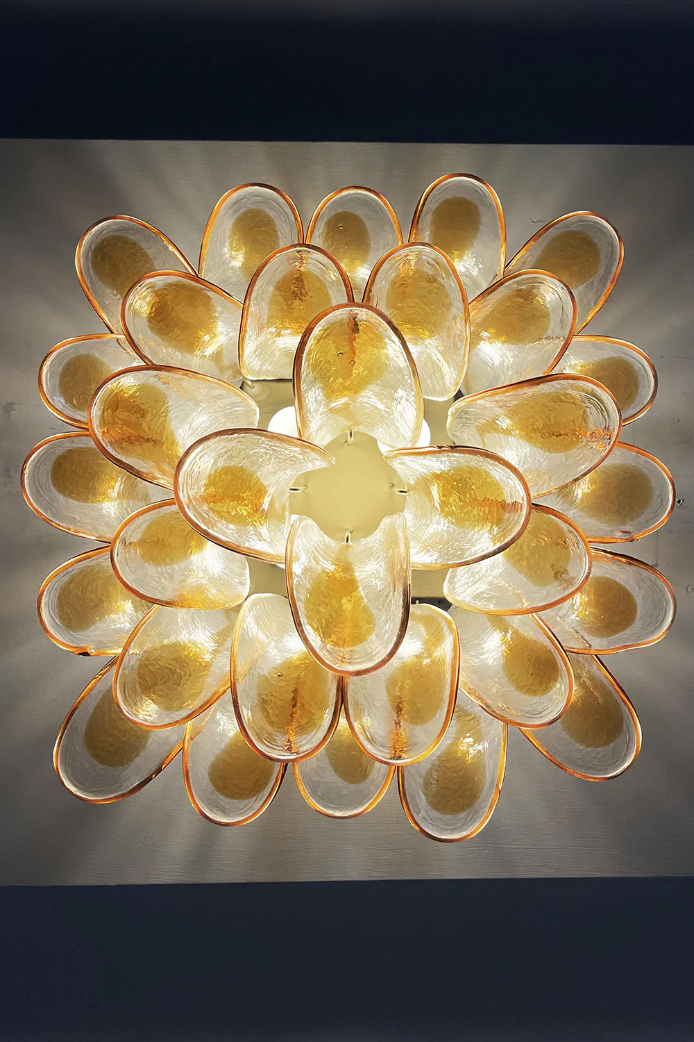 Art Amber Glass Petal Ceiling Light - Image 18