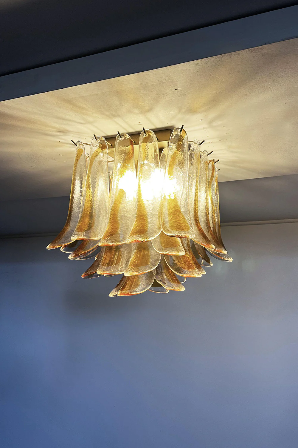 Art Amber Glass Petal Ceiling Light - Image 7