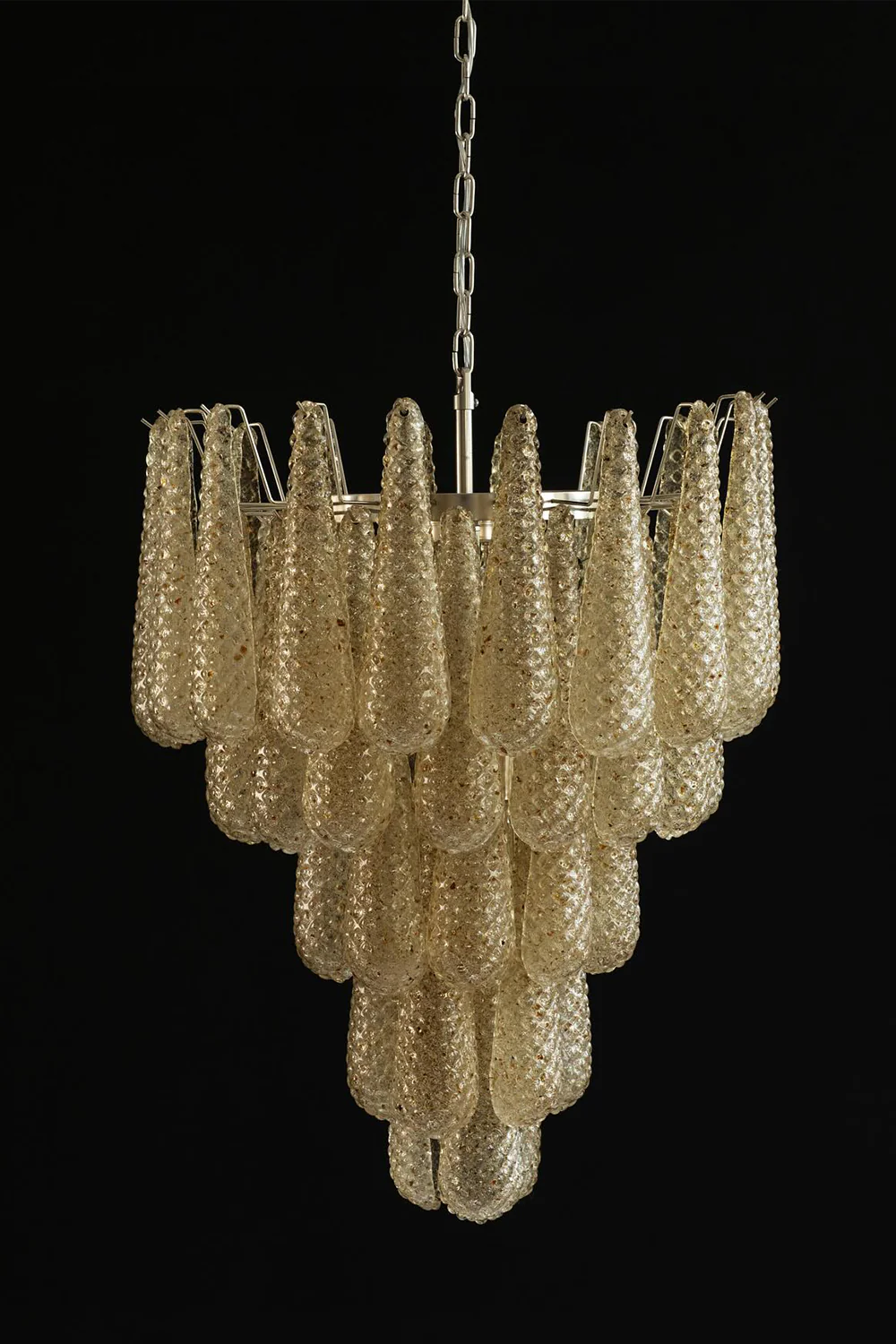 Art Amber Teardrop Shaped Glass Chandelier - Image 15