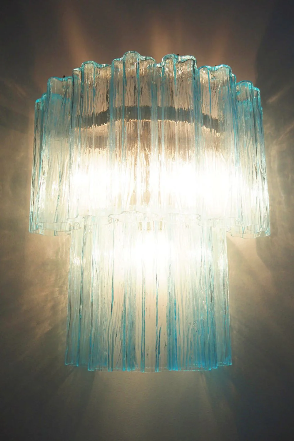 Art Blue Glass Wall Lamp– Tube Design - Image 10
