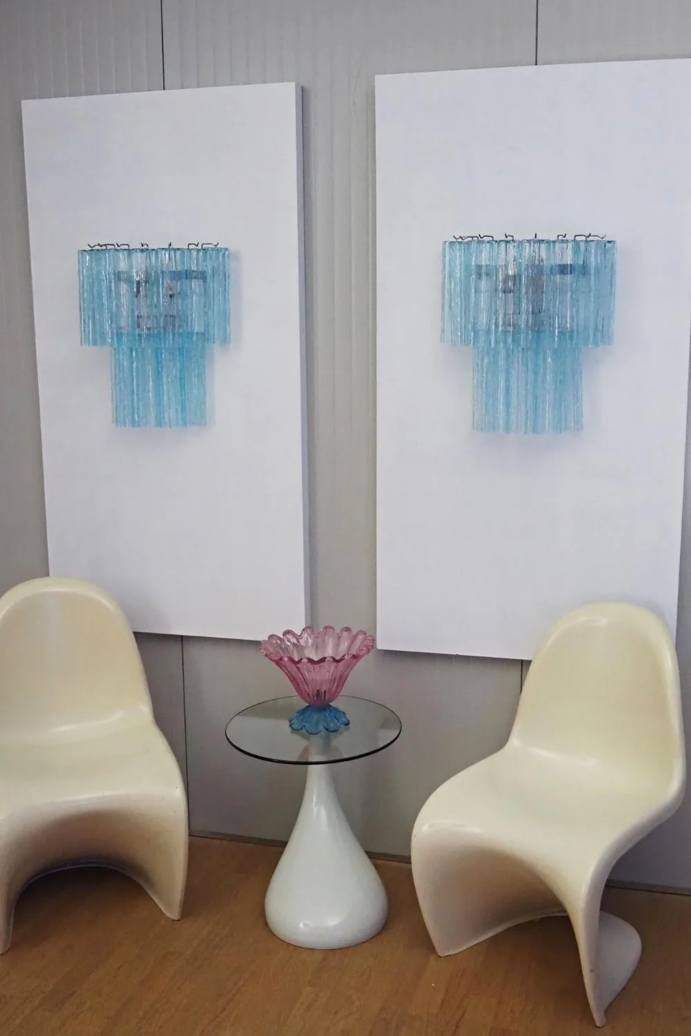 Art Blue Glass Wall Lamp– Tube Design - Image 3