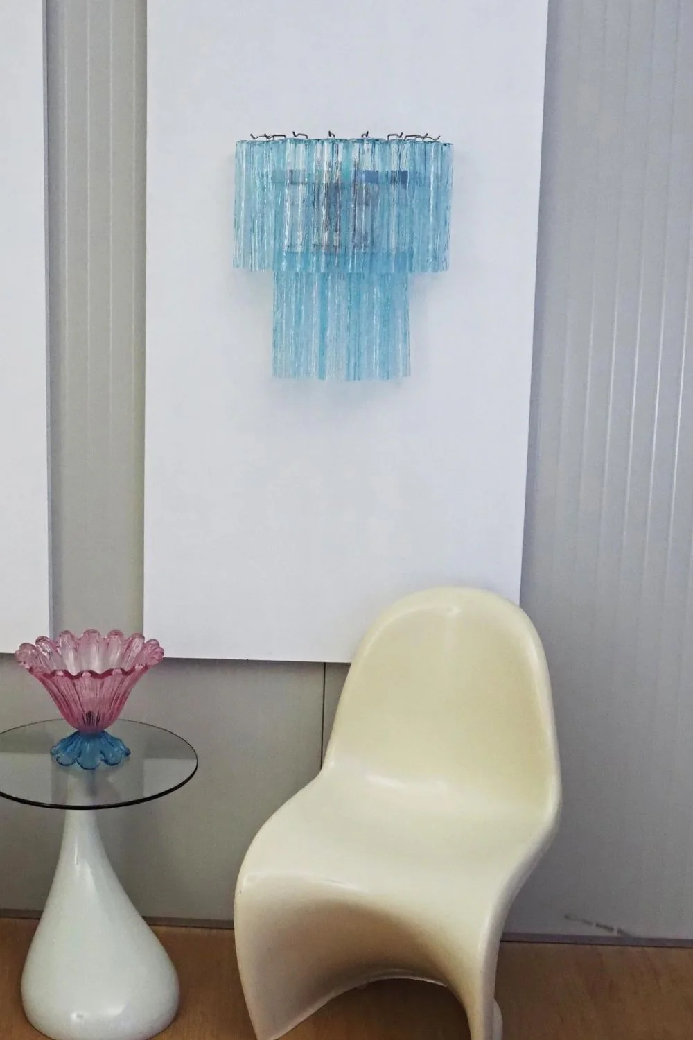 Art Blue Glass Wall Lamp– Tube Design - Image 5
