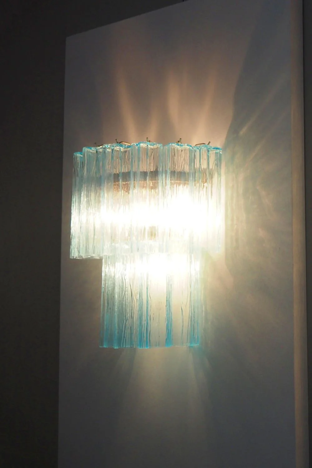 Art Blue Glass Wall Lamp– Tube Design - Image 6
