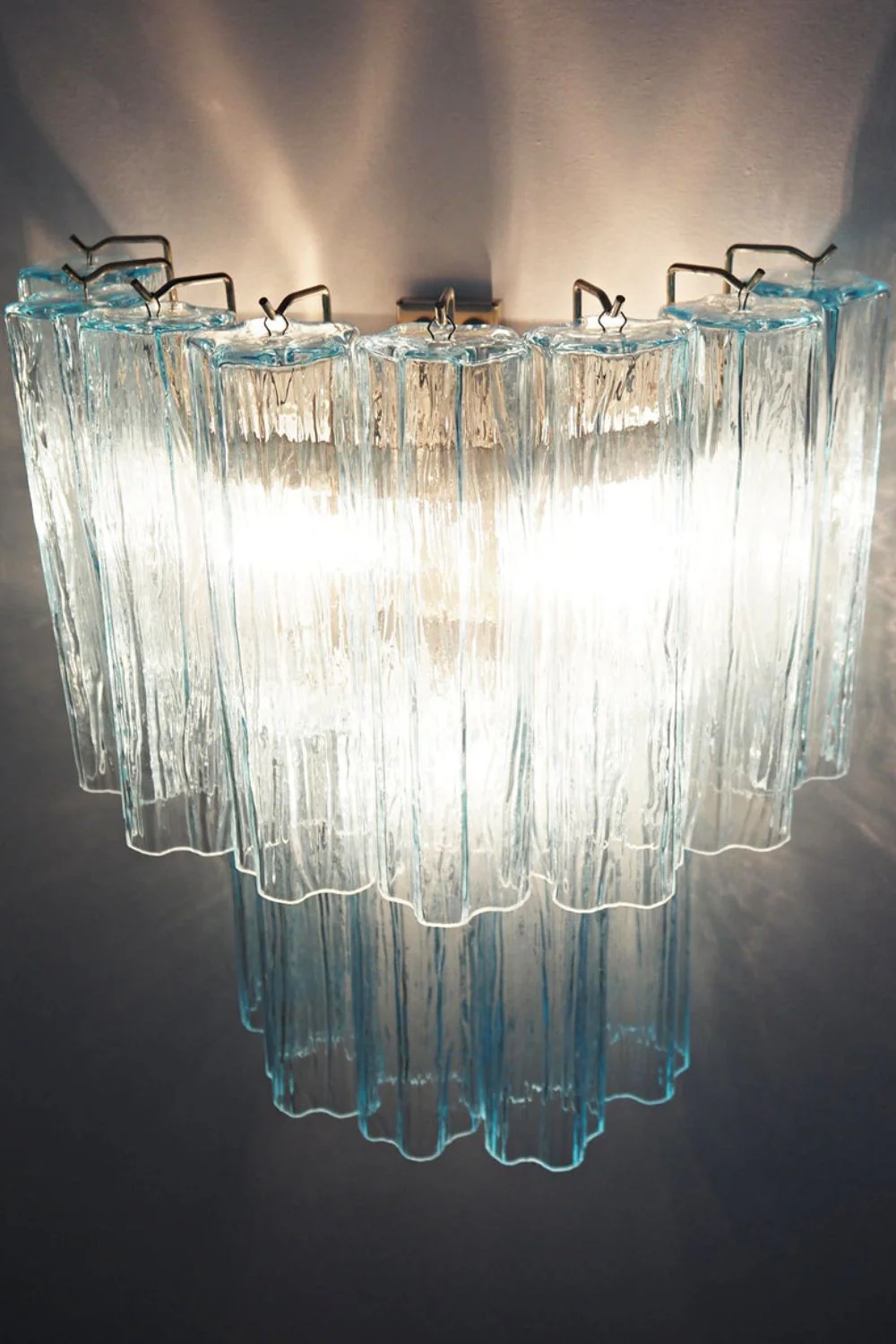 Art Blue Glass Wall Lamp– Tube Design - Image 9