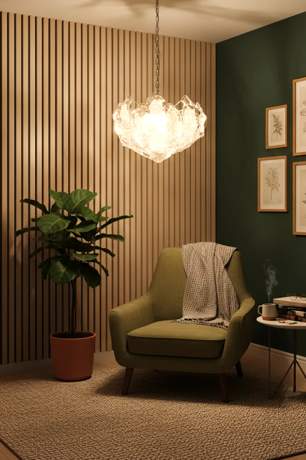 Art Curved Leaves Chandelier - Image 2