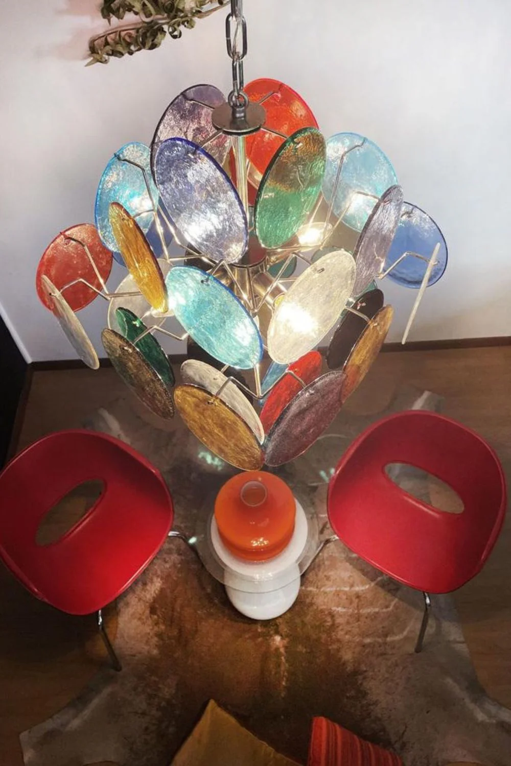 Art Glass Disc Pendant Light - Image 11