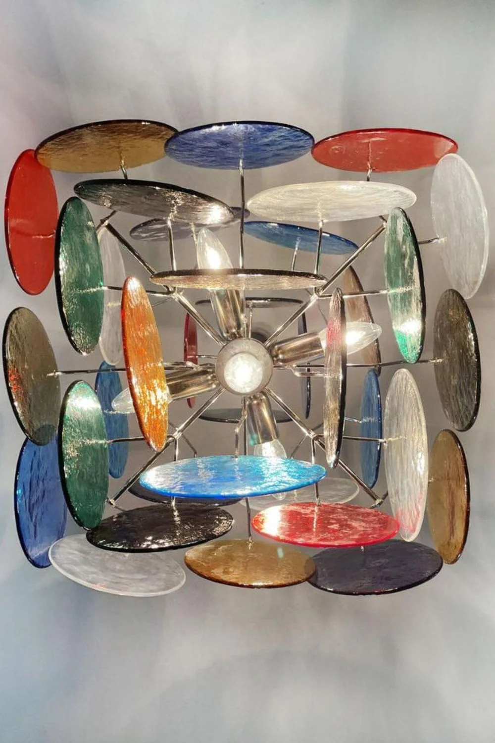 Art Glass Disc Pendant Light - Image 13