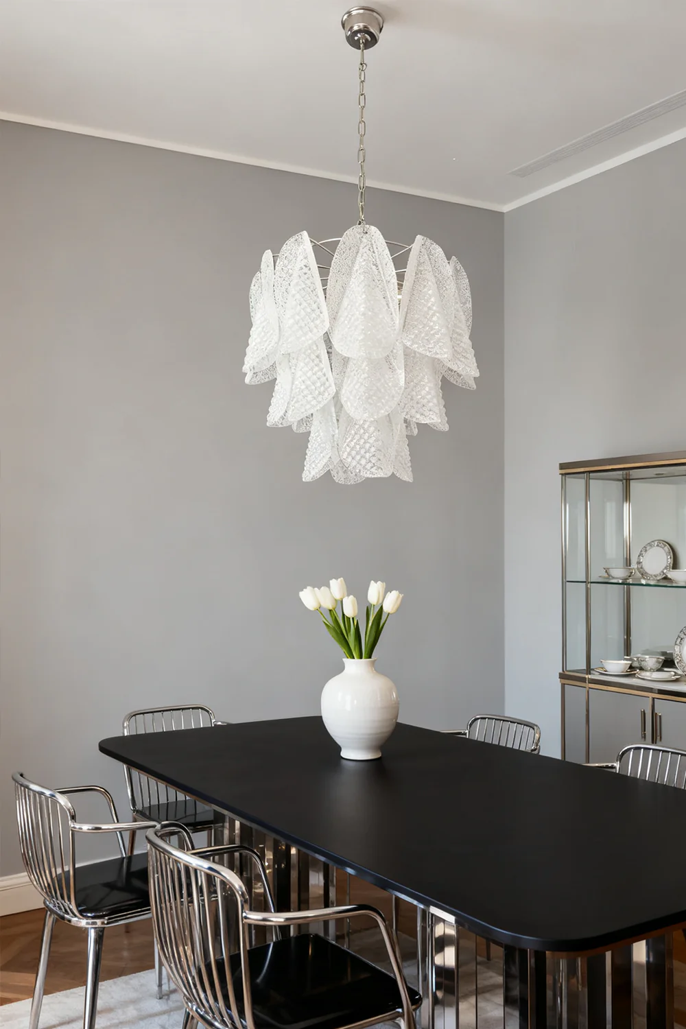 Art Glass Leaf Chandelier - Image 2