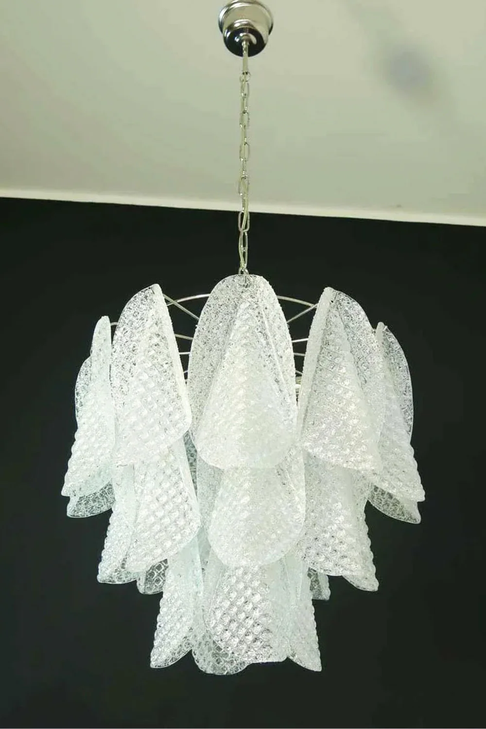 Art Glass Leaf Chandelier - Image 7