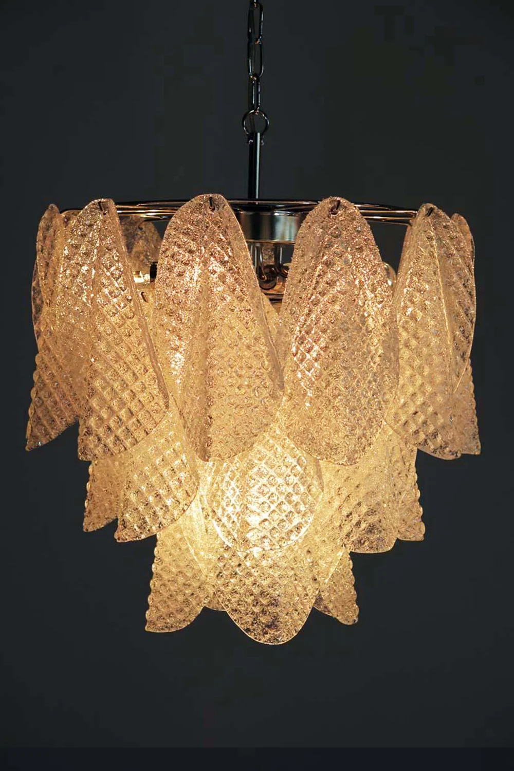 Art Glass Leaf Chandelier - Image 9