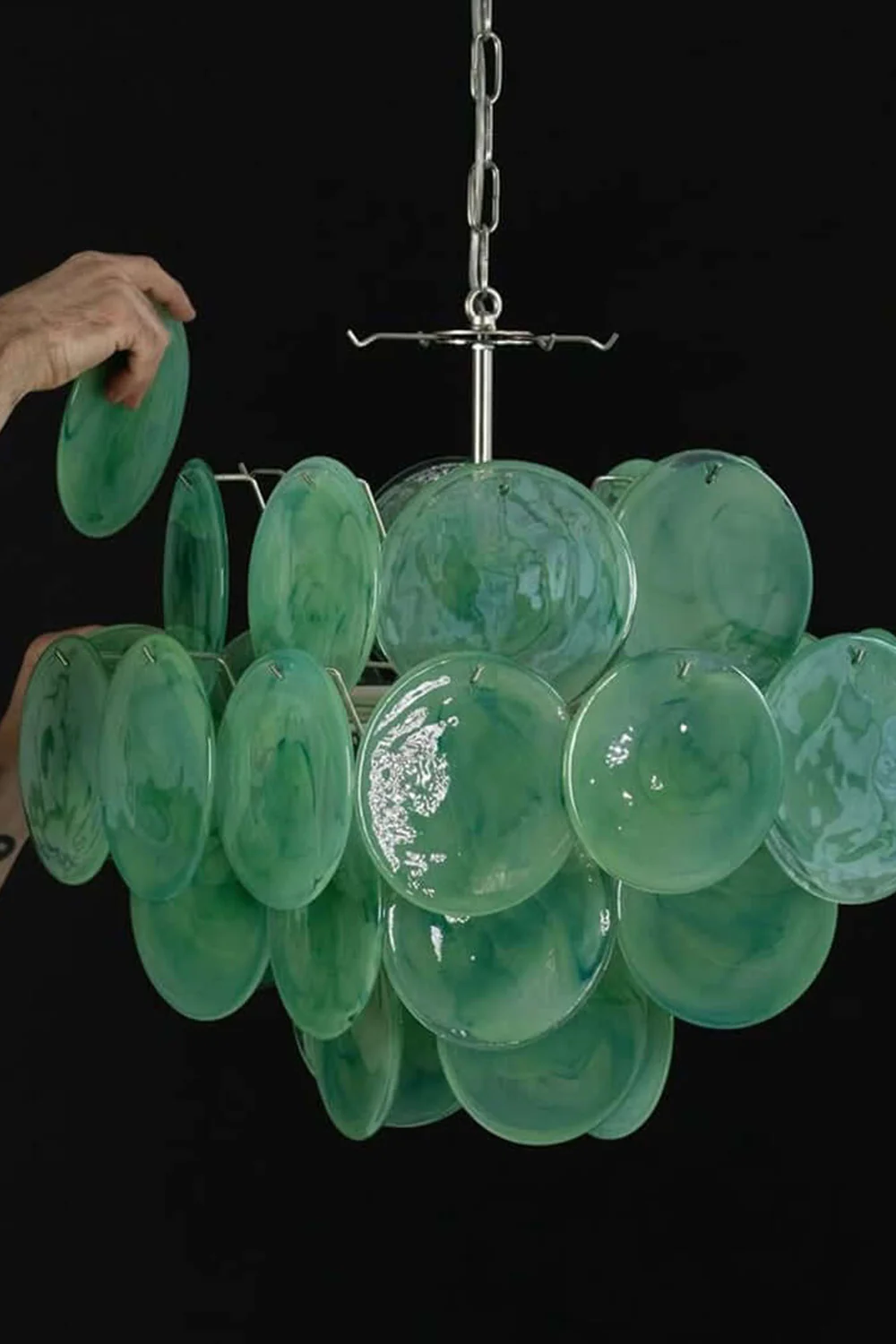 Art Green Disks Chandelier - Image 12