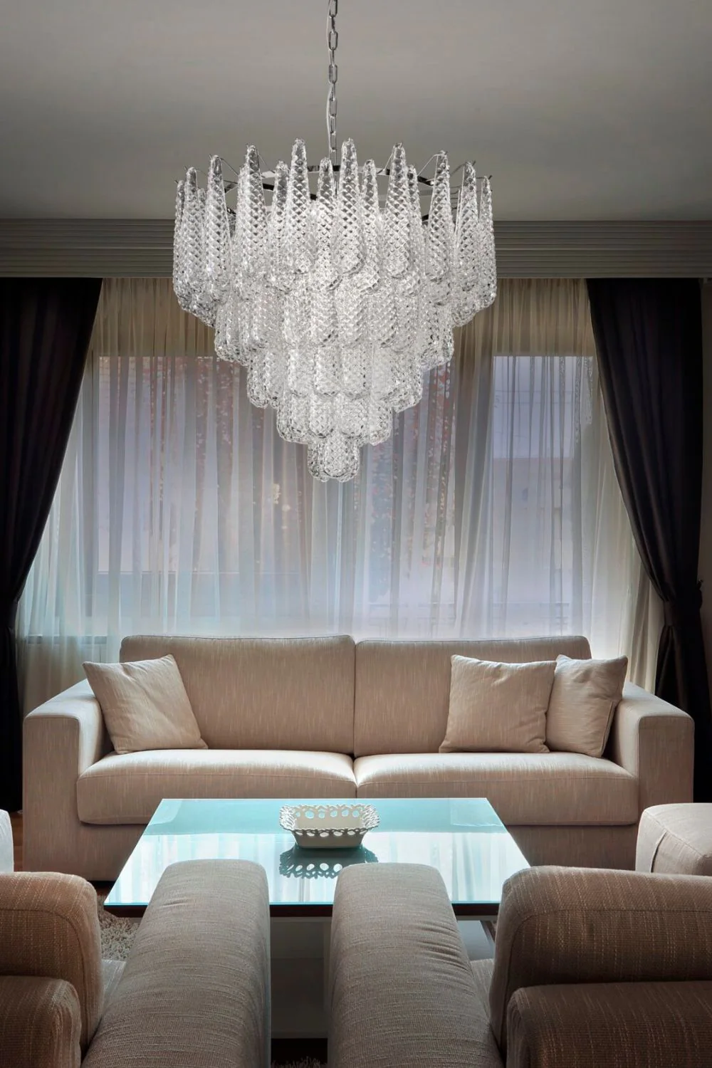 Art Honeycomb Glass Chandelier - Image 17