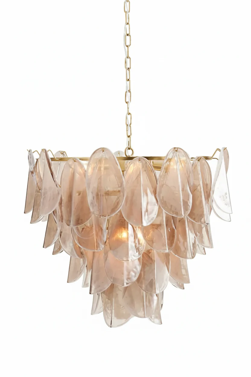 Art Magnolia Smoke Glass Chandelier