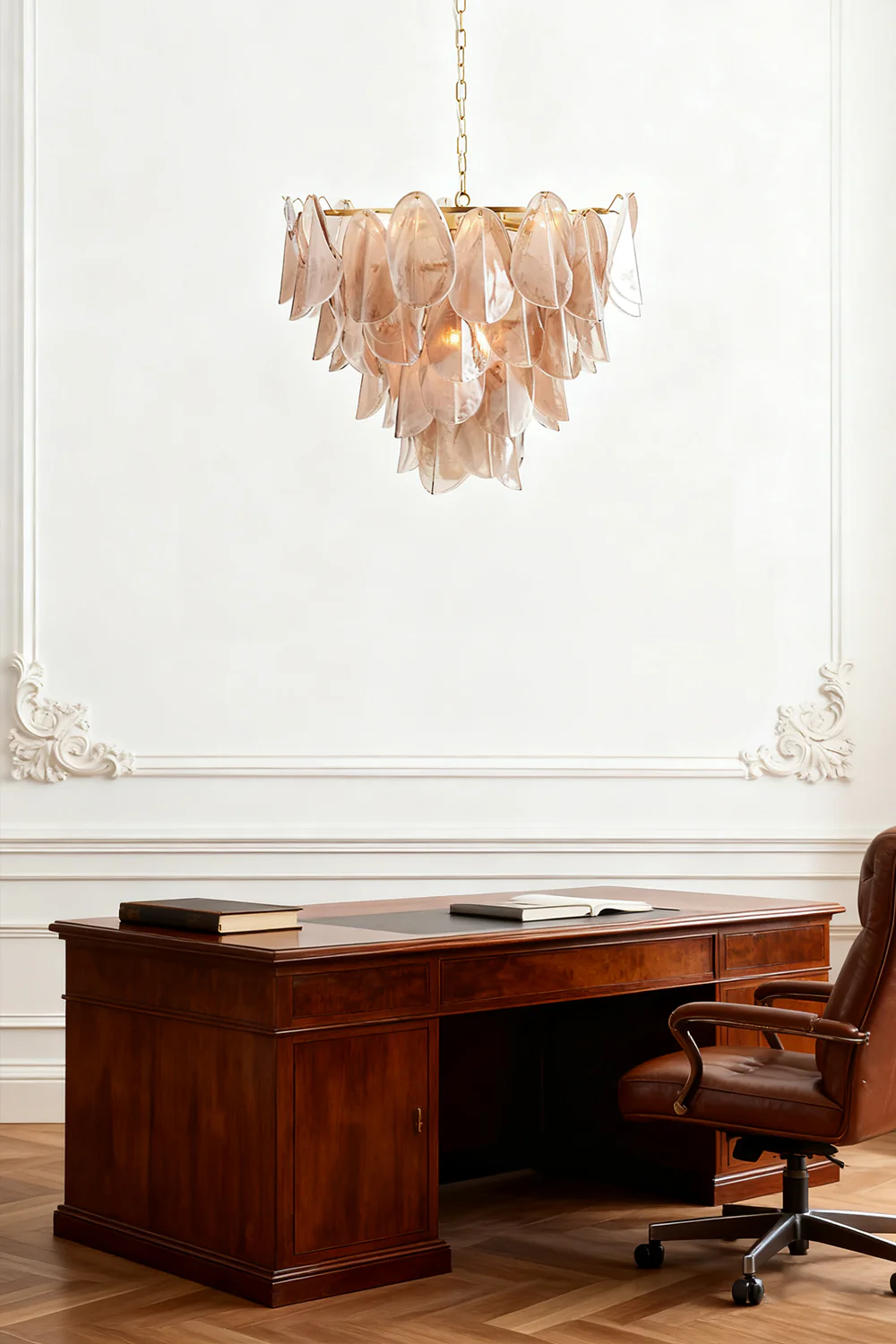Art Magnolia Smoke Glass Chandelier - Image 10