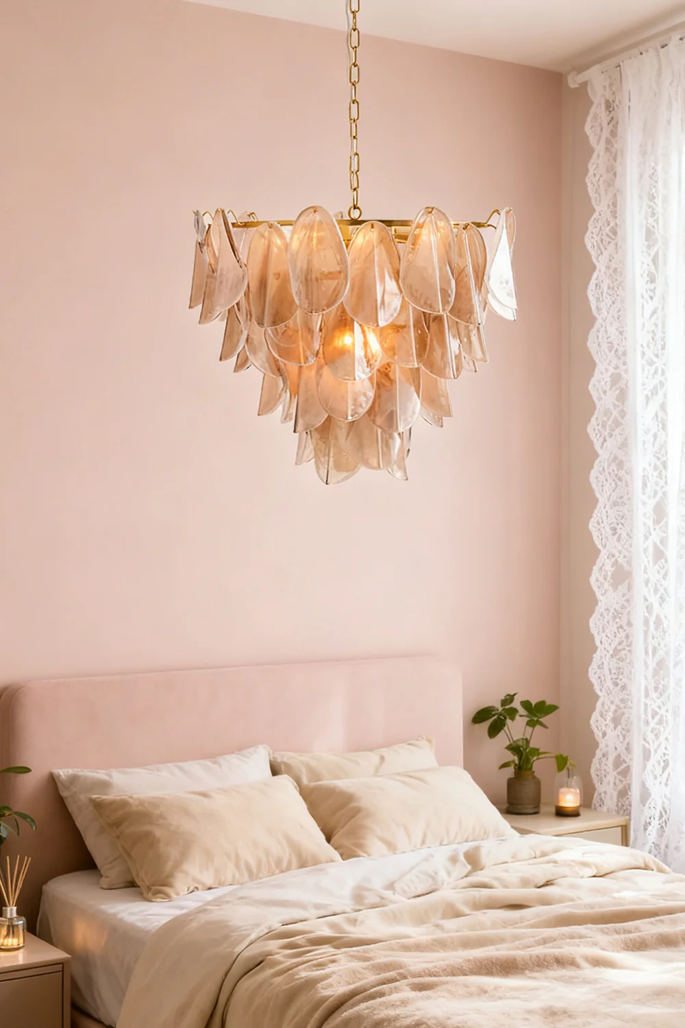 Art Magnolia Smoke Glass Chandelier - Image 11