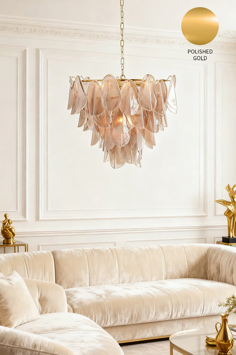 Art Magnolia Smoke Glass Chandelier - Image 17