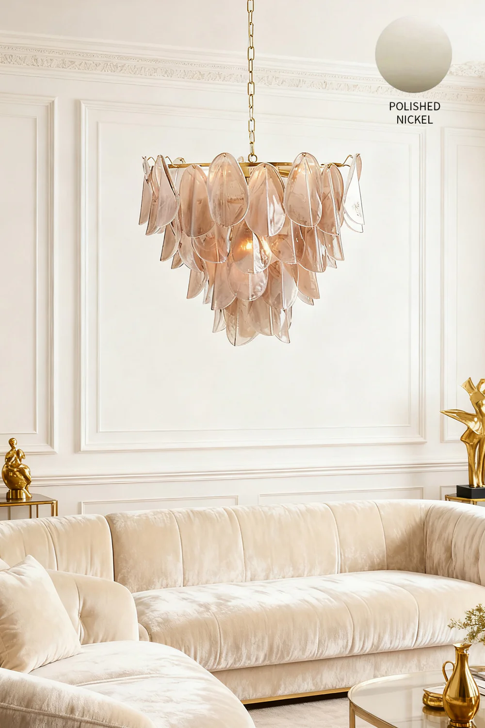 Art Magnolia Smoke Glass Chandelier - Image 18