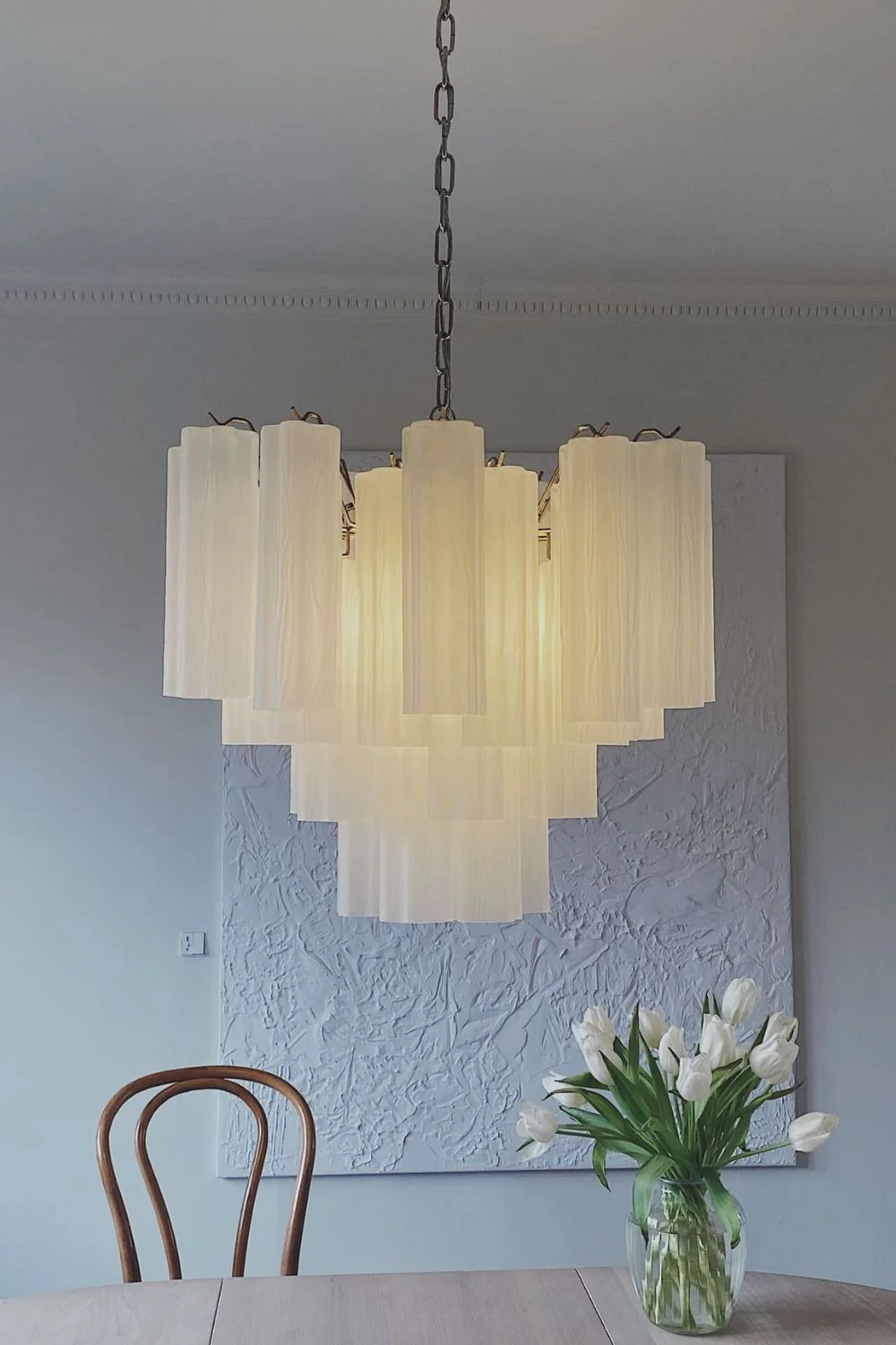 Art Opal Tube  Chandelier - 36 tubes - Image 2