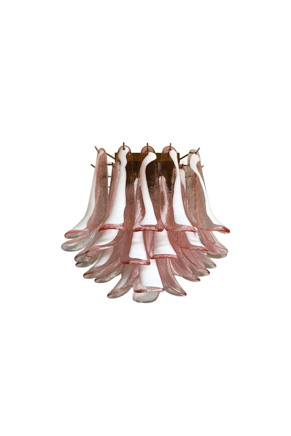 Art Pink Glass Petal Ceiling Lamp
