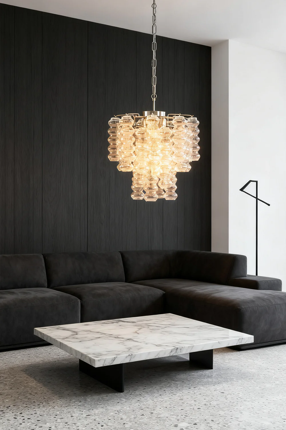 Art Ripple Glass Tube Chandelier - Image 2