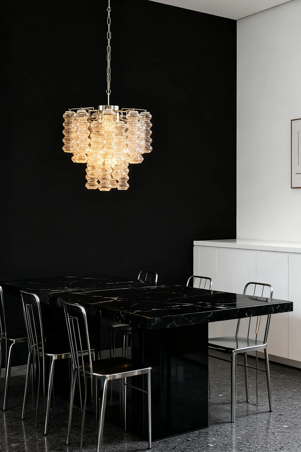 Art Ripple Glass Tube Chandelier - Image 4