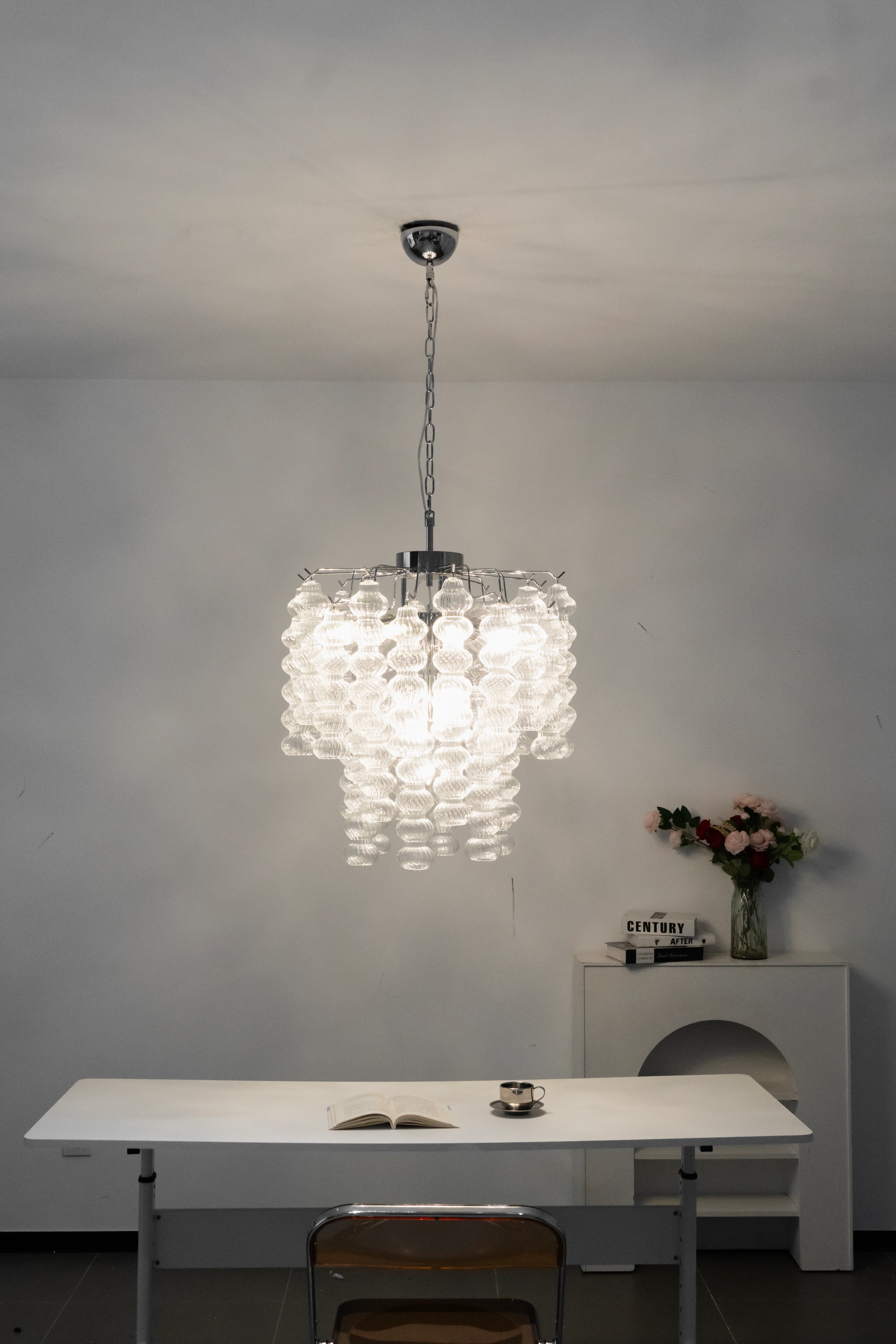 Art Ripple Glass Tube Chandelier - Image 6