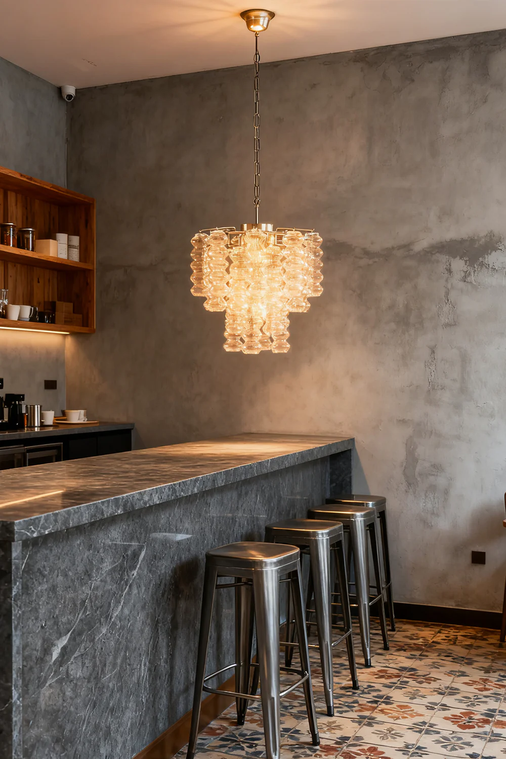 Art Ripple Glass Tube Chandelier - Image 9