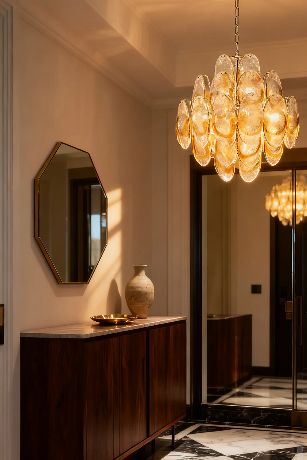 Art Shell-Shaped Glass Chandelier - Image 3
