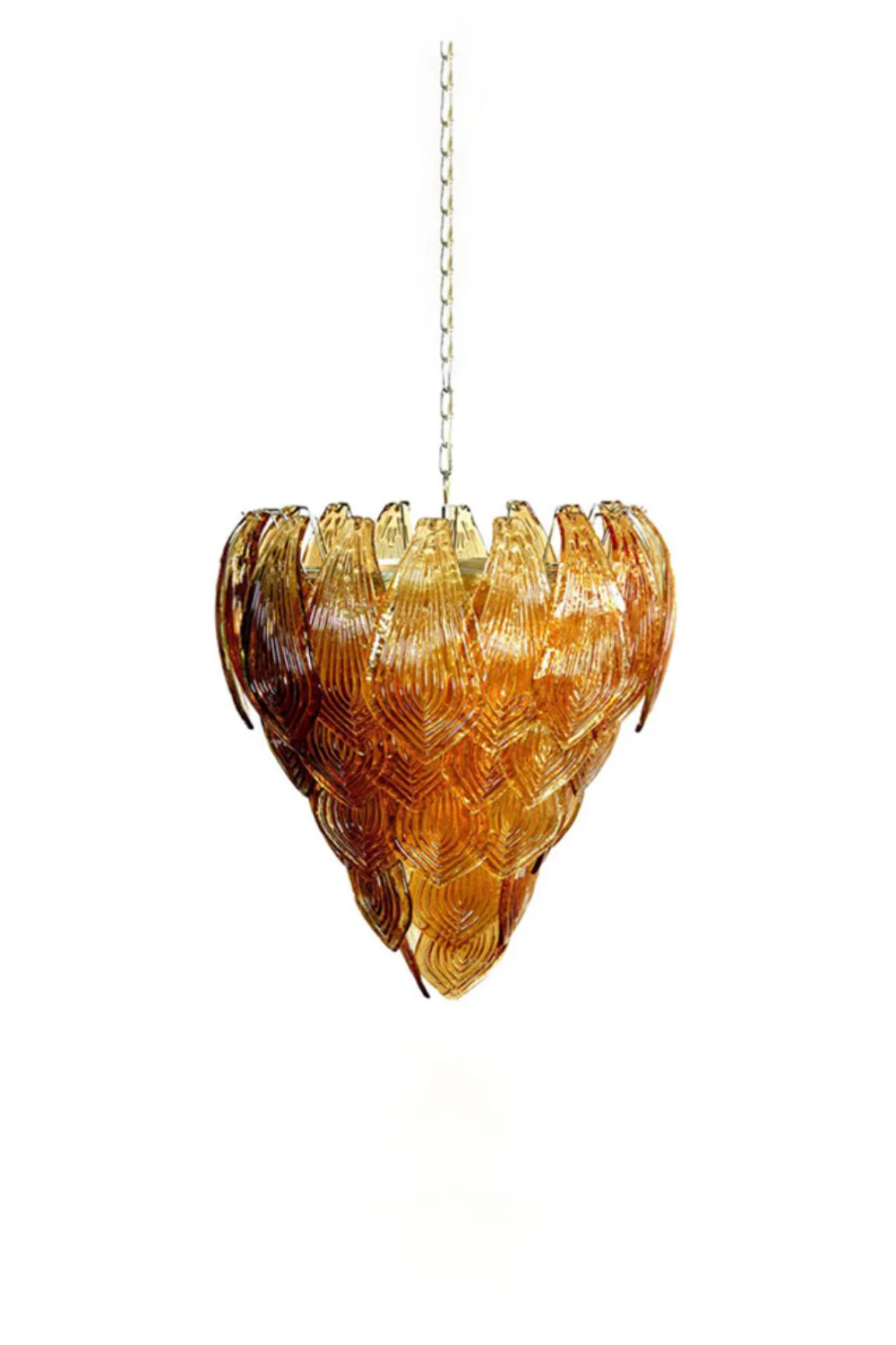 Art Style Amber Felci Glass Chandelier