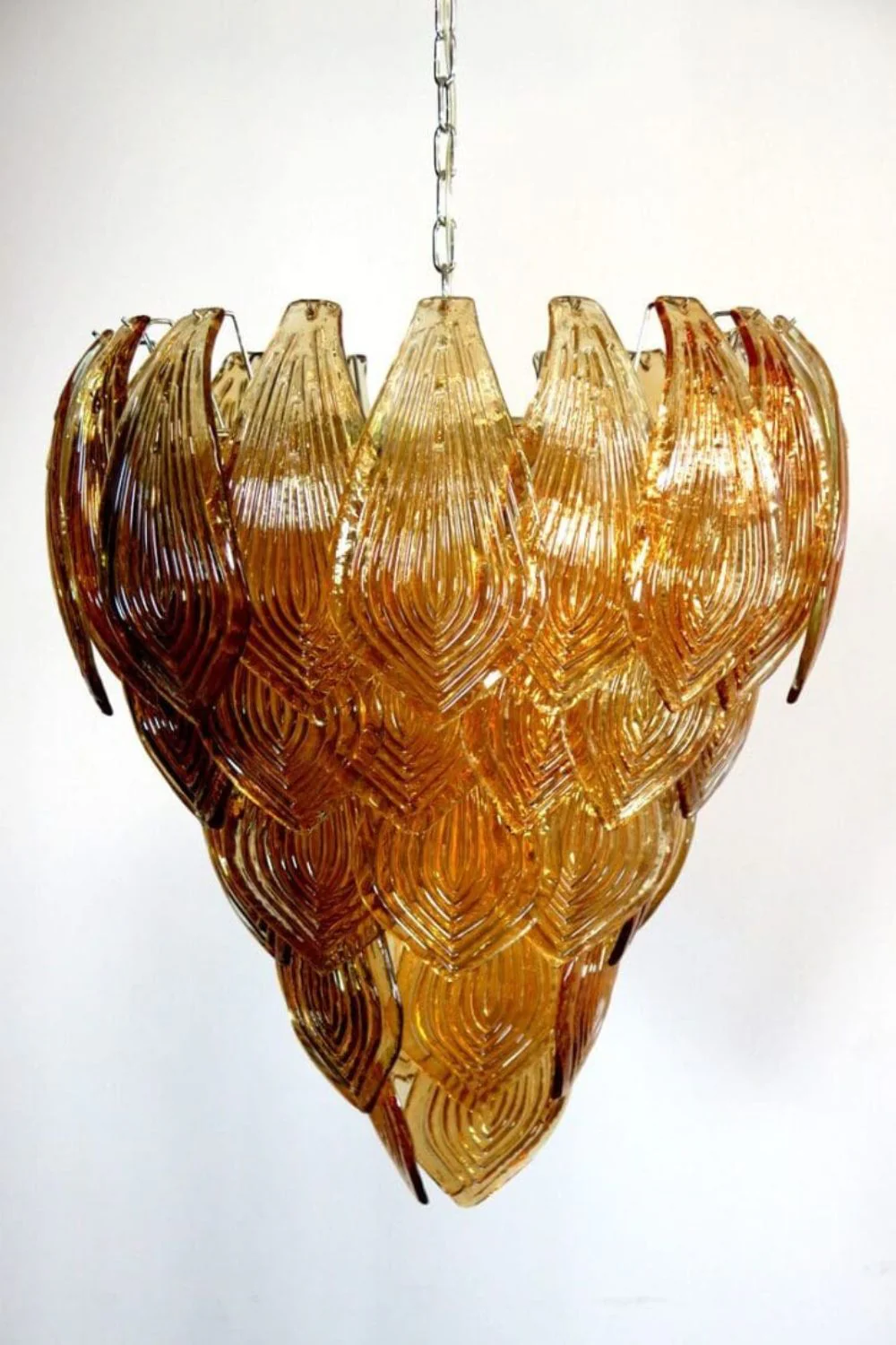 Art Style Amber Felci Glass Chandelier - Image 10