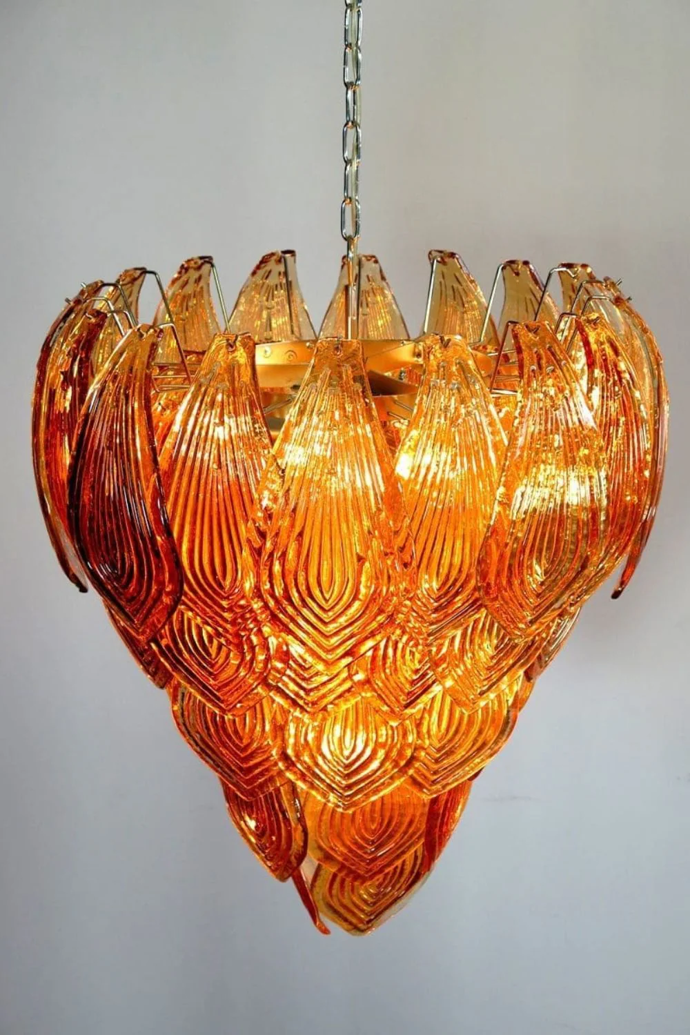 Art Style Amber Felci Glass Chandelier - Image 11