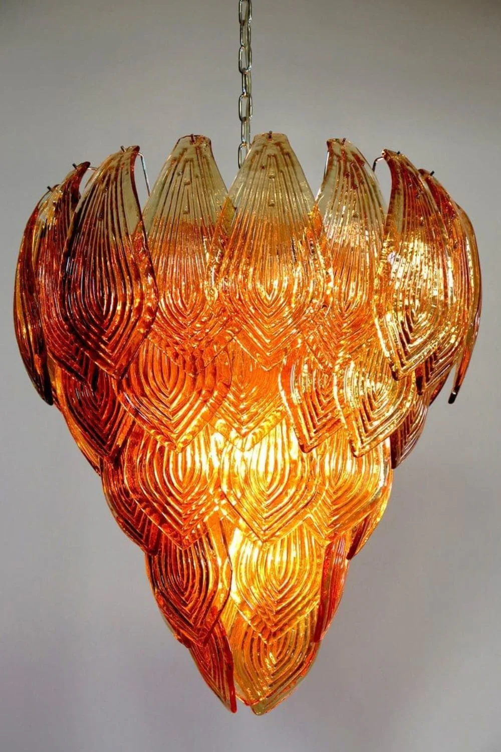 Art Style Amber Felci Glass Chandelier - Image 12
