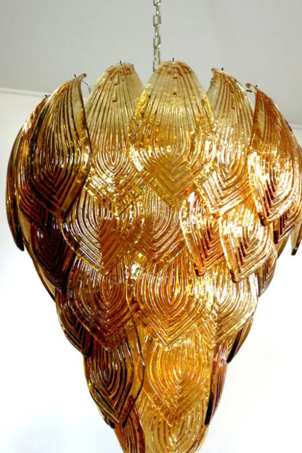 Art Style Amber Felci Glass Chandelier - Image 13